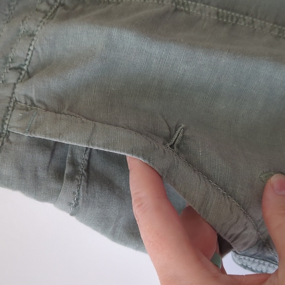 Sundance Womens Kennebunk Linen Blend Embroidered Cargo Shorts - Size 10 - Picture 7 of 13